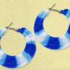 Crochet Hoops (Blue)